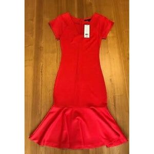 French Connection Pandora Ponti Dress 2 Havana Red